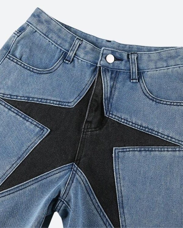 Y2K Star Jean Shorts