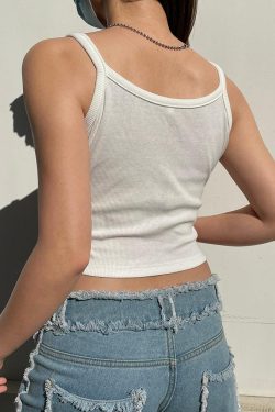 Y2K Star Patchwork Lace Crop Top