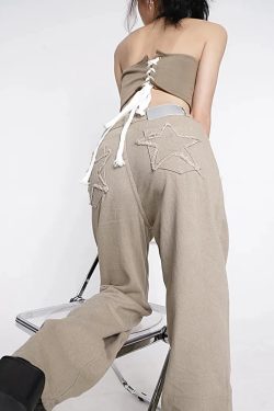 Y2K Star Pockets High Waist Jeans