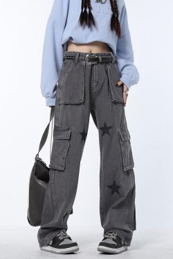 Y2K Star Printed Cargo Pants