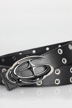 Y2K Star Silver Buckle Belt
