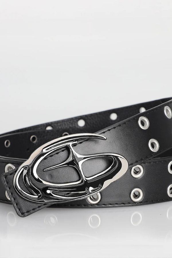 Y2K Star Silver Buckle Belt