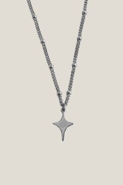 Y2K Star Silver Necklace