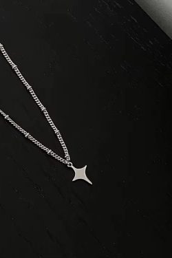 Y2K Star Silver Necklace
