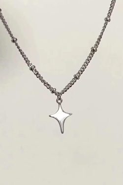 Y2K Star Silver Necklace