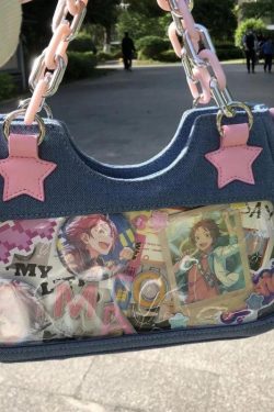 Y2k Star Transparent Denim Bag