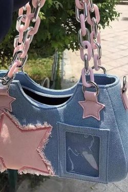 Y2k Star Transparent Denim Bag