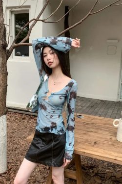 Y2K Tie Dye Sheer Tee