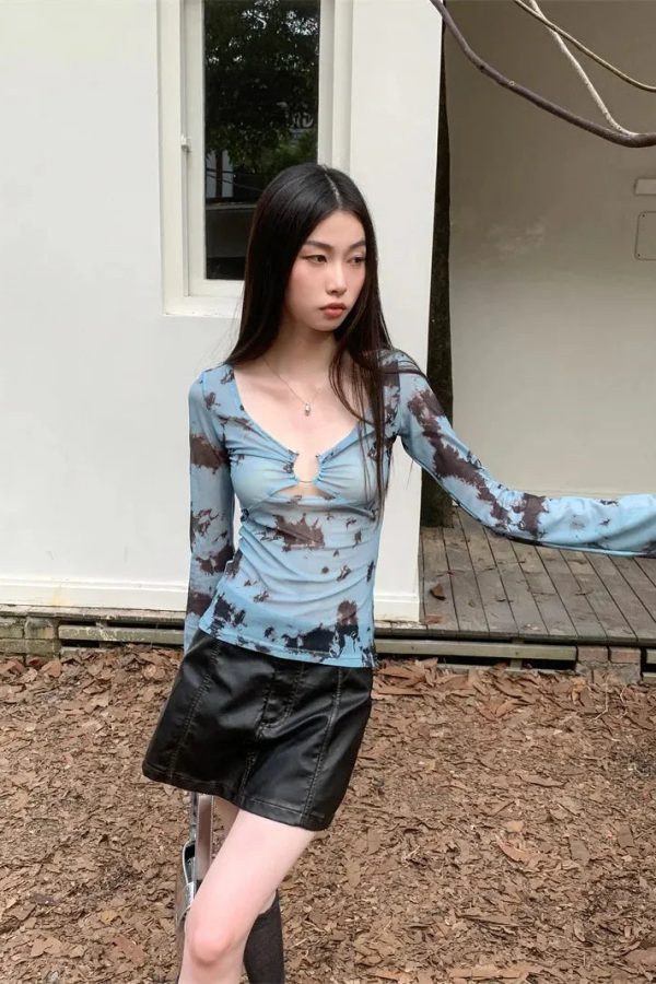 Y2K Tie Dye Sheer Tee