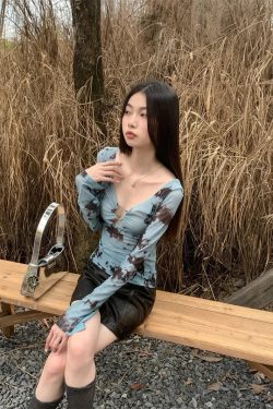 Y2K Tie Dye Sheer Tee