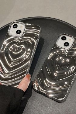 Y2k Wavy Heart iPhone Case
