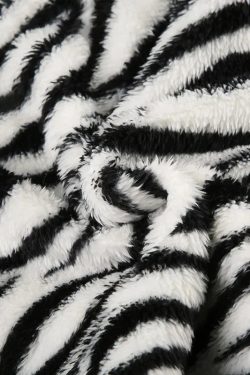 Zebra Fluffy Mini Skirt
