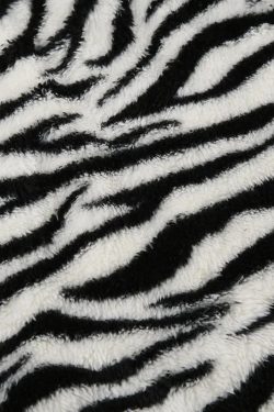Zebra Fluffy Mini Skirt