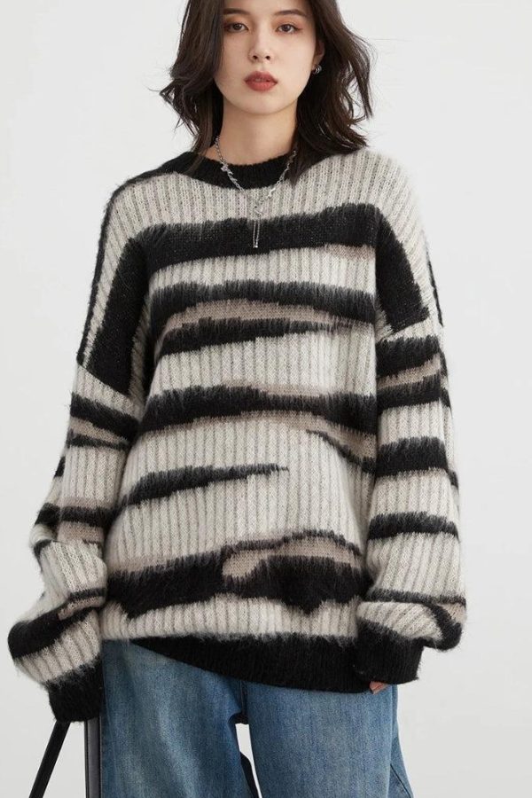 Zebra Knitted Sweater