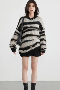 Zebra Knitted Sweater