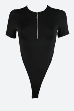 Zip Up High Leg Bodysuit