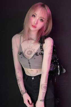 Zodiac Graphic Mesh Top