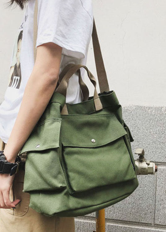 Explore Satchel Vs Messenger Bag Style with Our Casual Green Canvas Bag