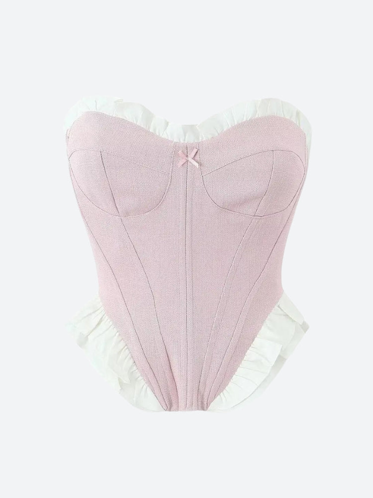 Coquette Pink Corset Top - Corset Top Outfit Women