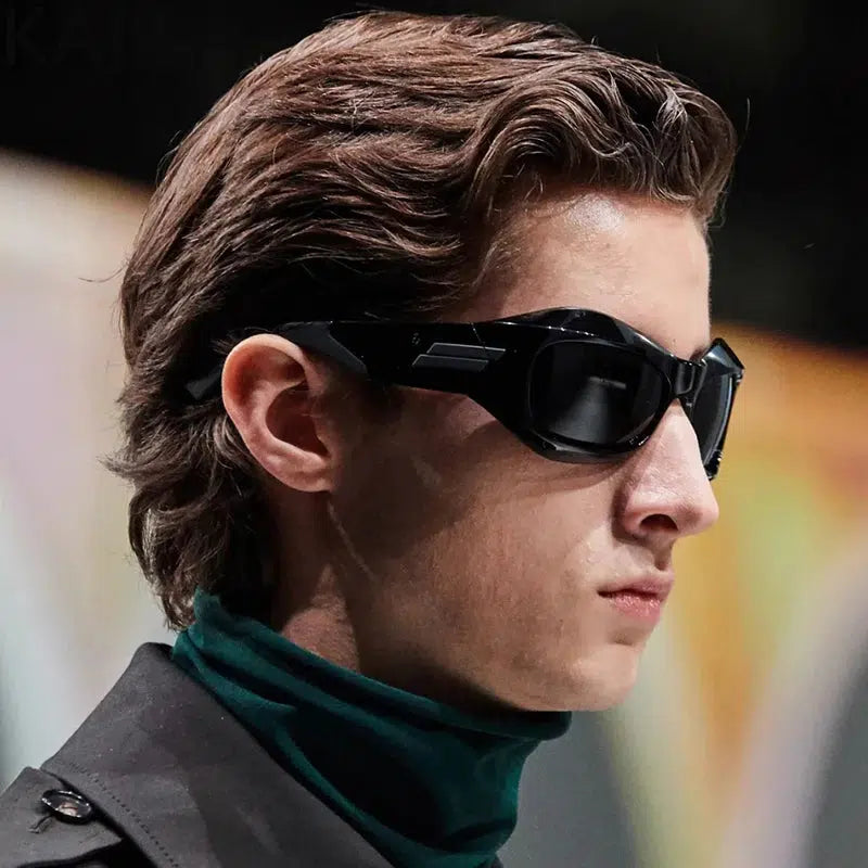 Cyberpunk Warrior Tinted Sunglasses for a Bold and Futuristic Style