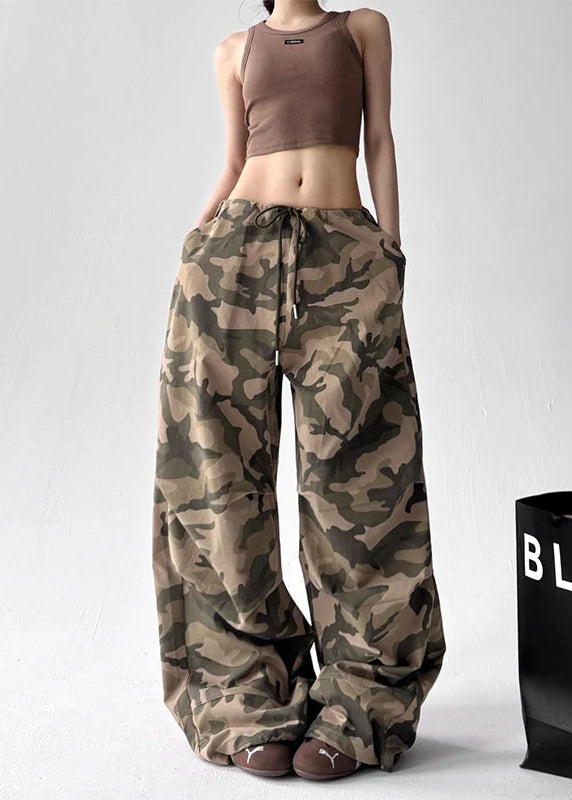 Camo Drawstring Cargo Pants: Stylish and Comfortable Baggy Fit