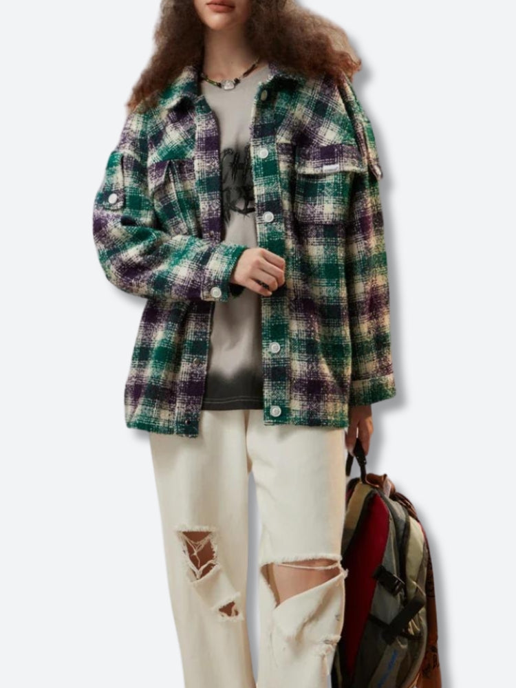 Flannel Shirt Jacket - Lightweight Jacket