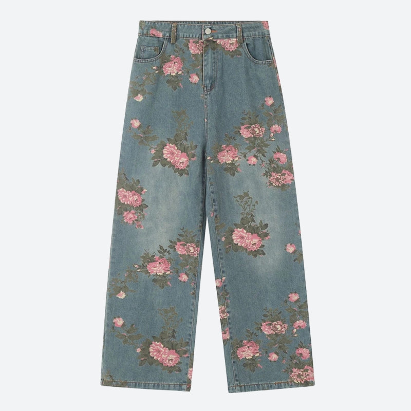 Floral Jeans: Create the Perfect Cool Blue Jeans Outfit for Any Occasion