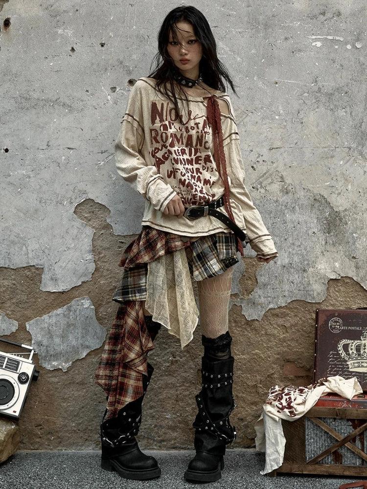 Grunge Style Asymmetric Cut Out Dress for a Bold Fashion Statement