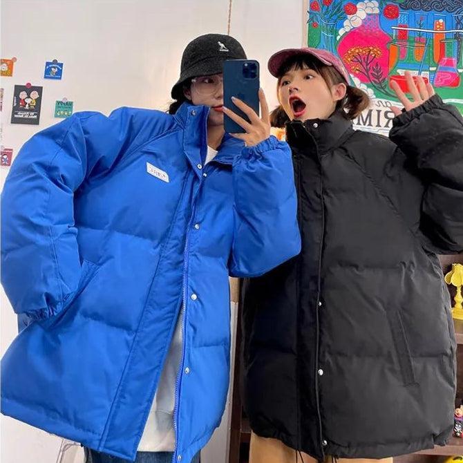 Indie High Collar Jacket: Stylish Puffer for Winter Warmth