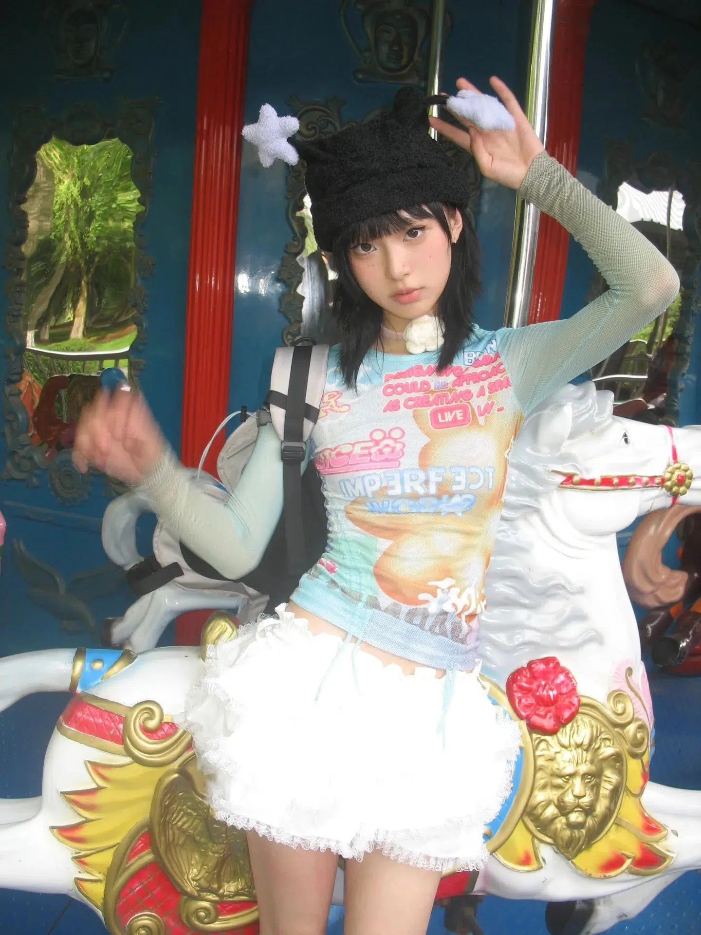 Soft Girl Imperfect World Shoulderpad Top: Stylish & Unique Fashion Choice