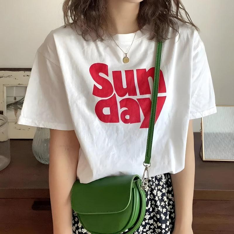 Sunday Lace Trimmed Tee: Elevate Your Weekend Style