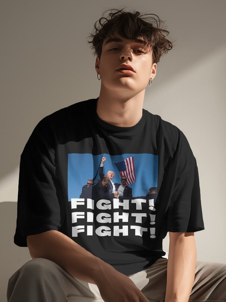 Trump Fight Lace Trimmed Tee: Make a Bold Statement in Style